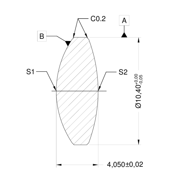 CT4.05+R1(8.938)+R2(-14.313)單鏡片